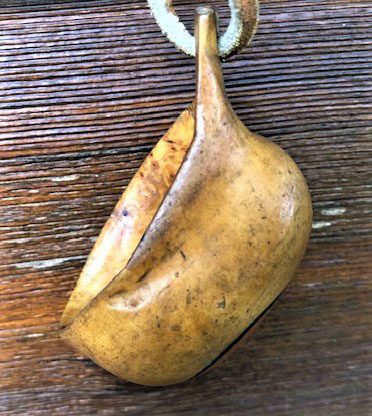 Burl Canoe Cup with Horse Painting