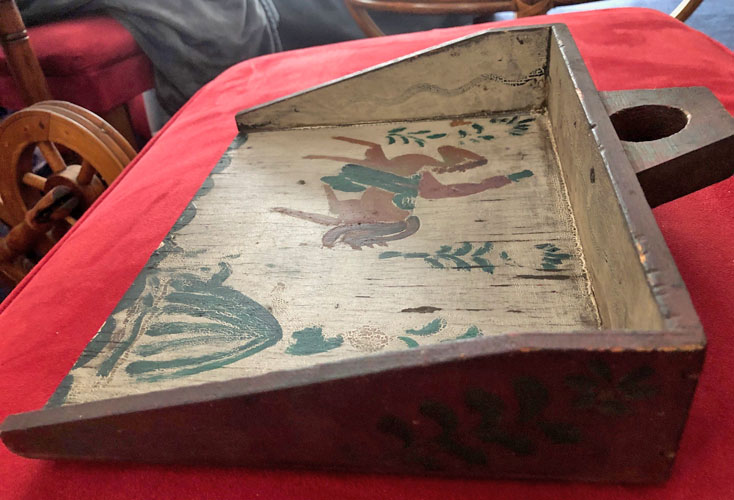 Decorated Wooden Dust Pan