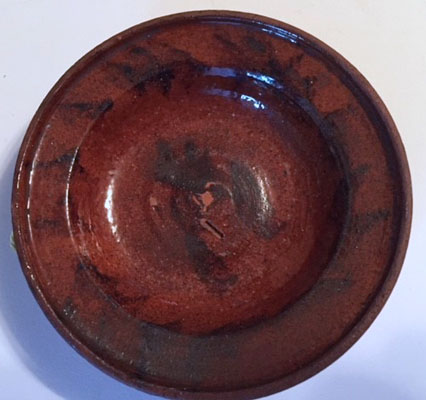 Small Redware Dish