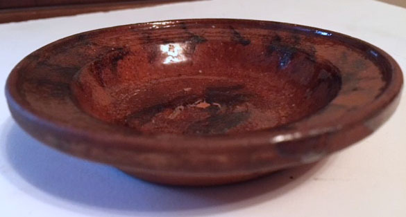 Small Redware Dish