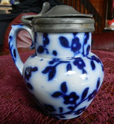 "Sloe Blossom" Mustard Pot