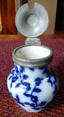 "Sloe Blossom" Mustard Pot