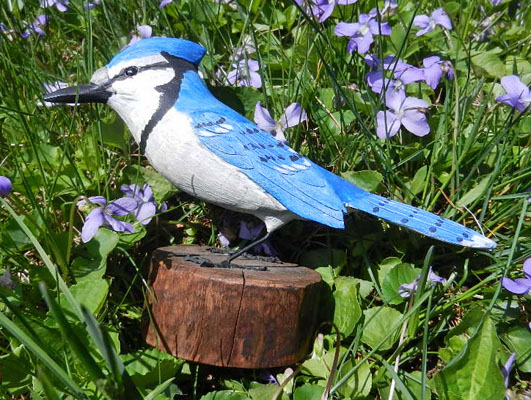 Hand Painted Blue Jay