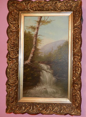 Oil on Artist Board of Waterfall