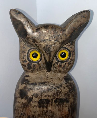 Great Horned Owl Carving