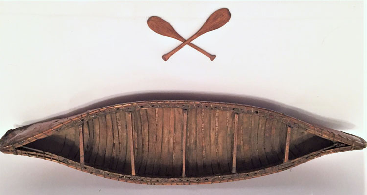 Miniature Birch Bark Canoe