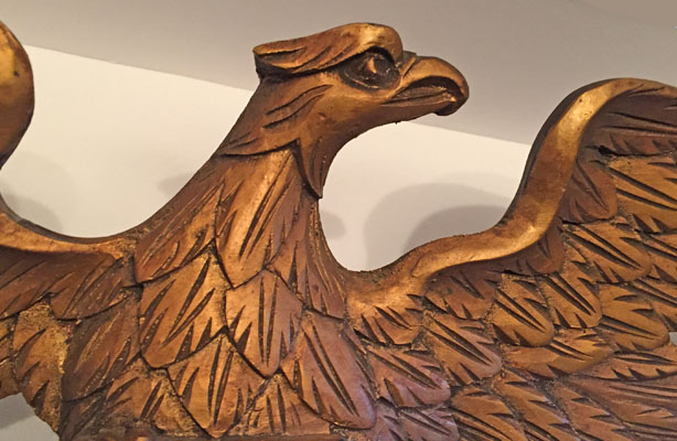 Small Patriotic Eagle Carving